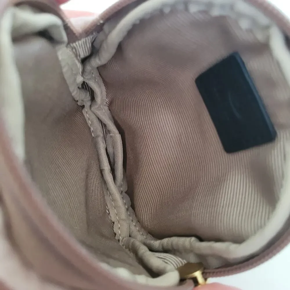Pelle Borsa Coin Card Holder Wallet Medium Round Zip Quality‎ Teddy Faux Fur